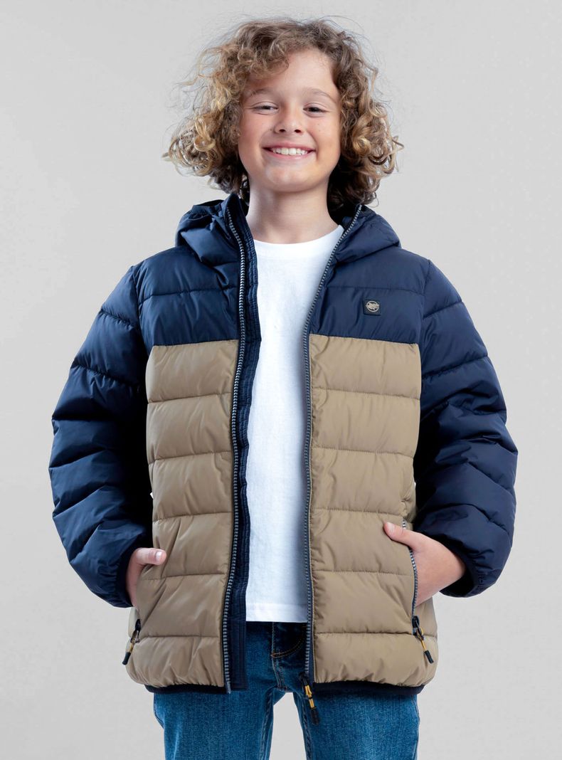 Parka Acolchada Khaki Niño
