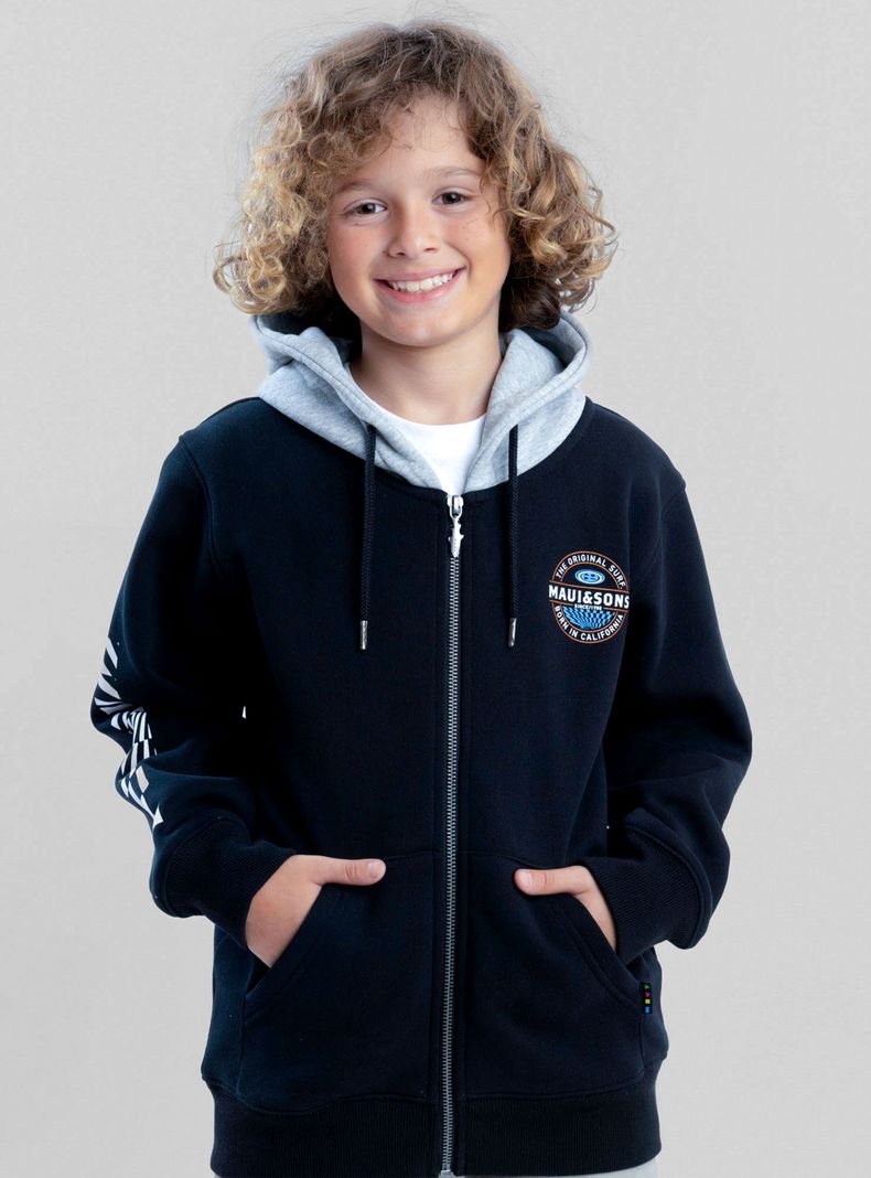 Polerón Fullzipper Estampado Logo Back