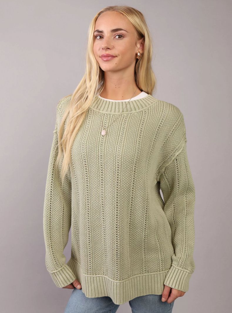 Sweater Tejido Ae Cuello Redondo