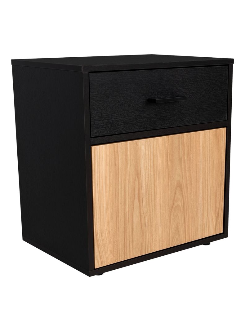 Velador 1 Puerta 1 Cajón Grayson Wengue y Fresno