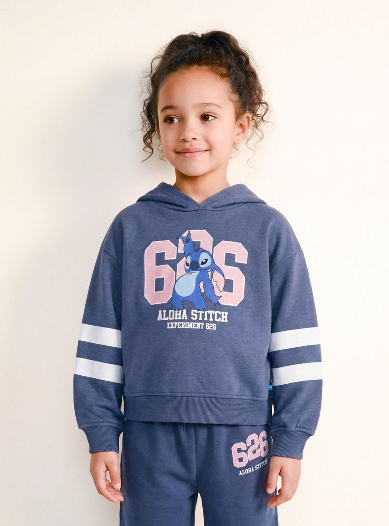 Polerón Stitch con Mangas Rayas