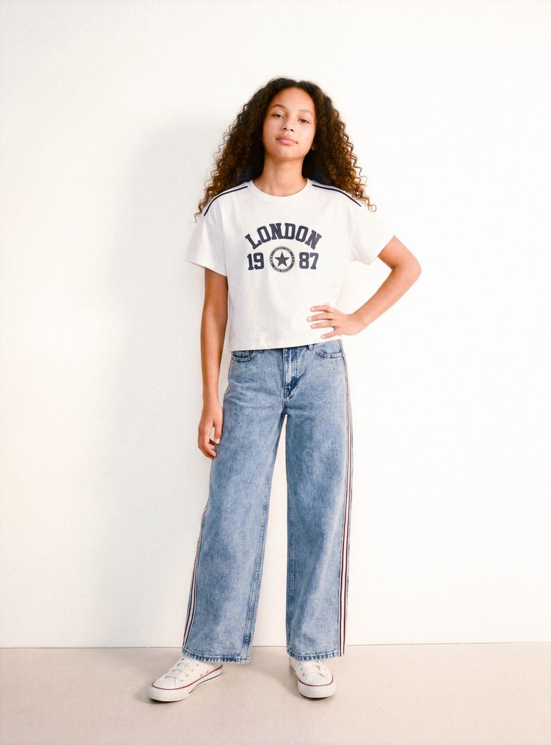 Jeans Collage con Cinta Lateral