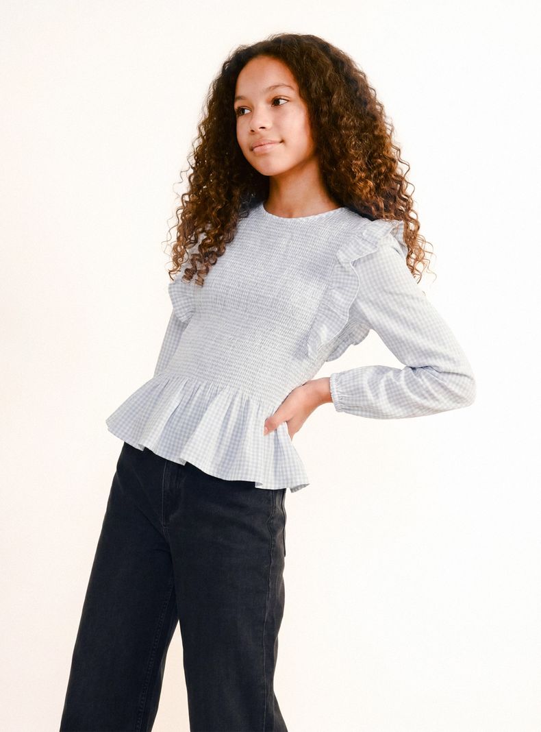Blusa Vichy con Vuelos
