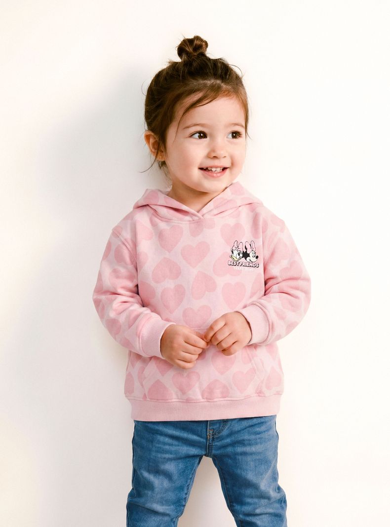 Polerón Estampado Minnie Mouse y Daisy Corazones