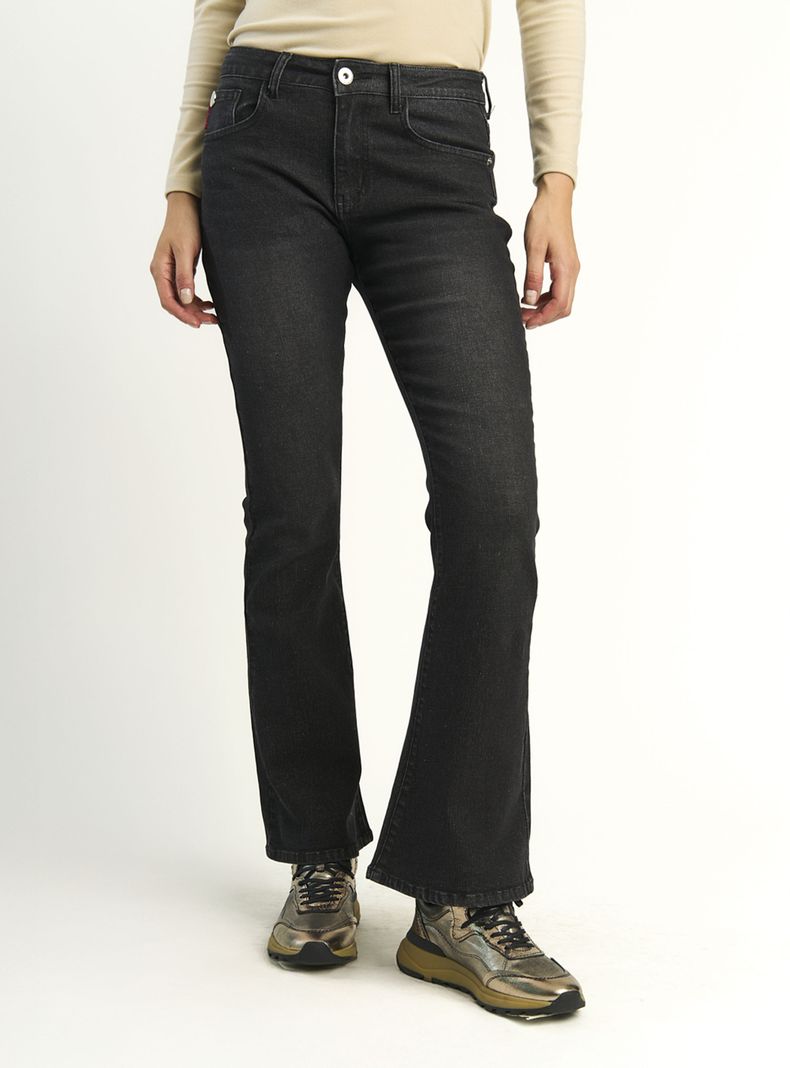 Jeans Bp Polly Tiro Medio Black