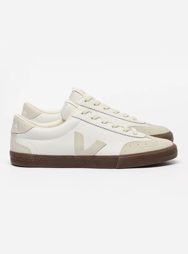 Zapatilla Urbana Volley Mujer Leather White Natural Bark