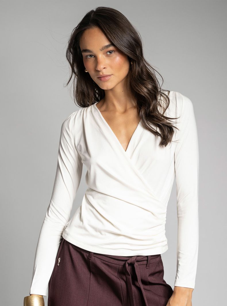 Polera Cruzada Escote V