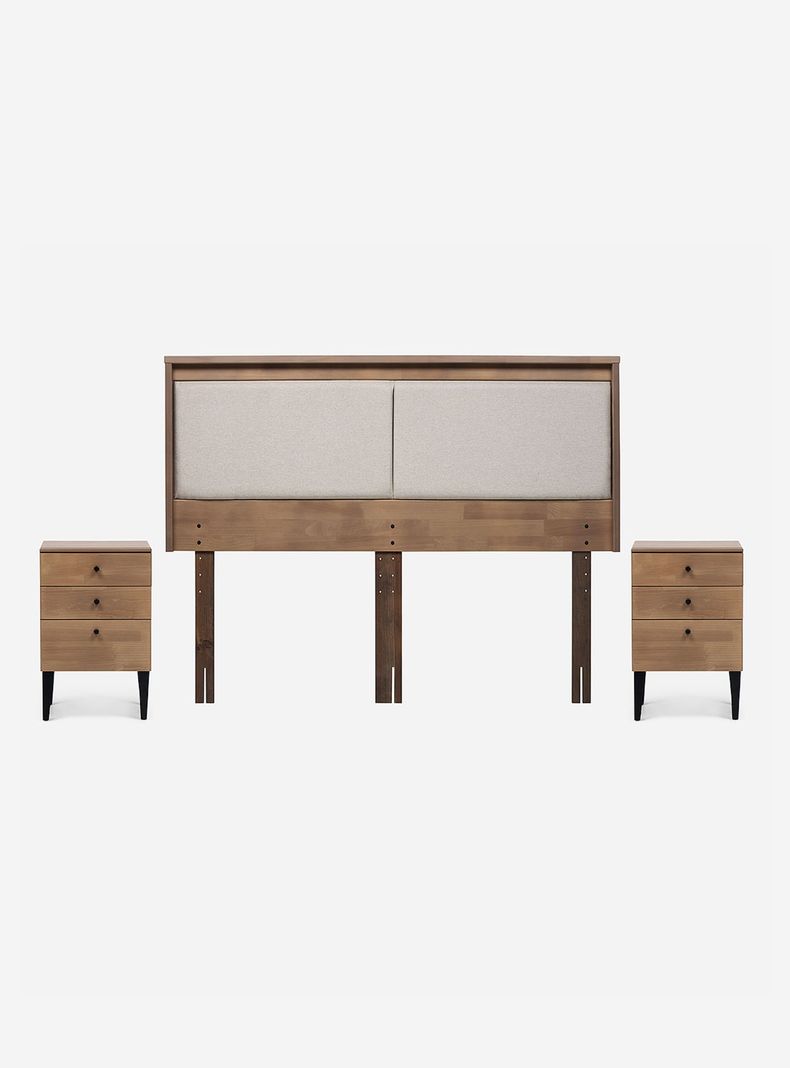 Set Muebles Respaldo + Veladores Paul King