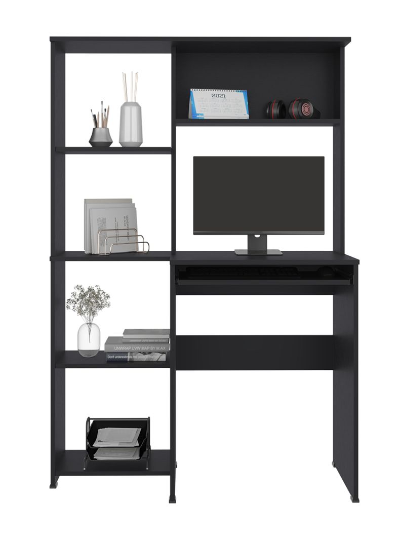 Escritorio Biblioteca Alden Eco 150x100x40 cm Wengue Negro
