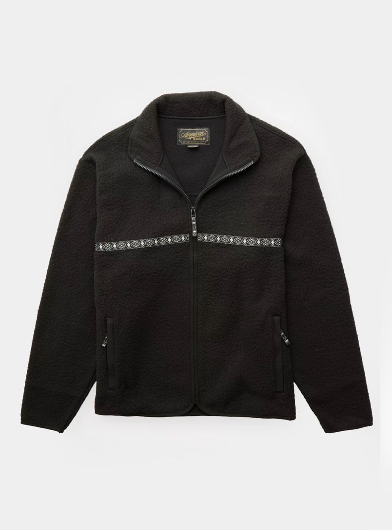 Chaqueta AE Tela de Rizo con Cierre