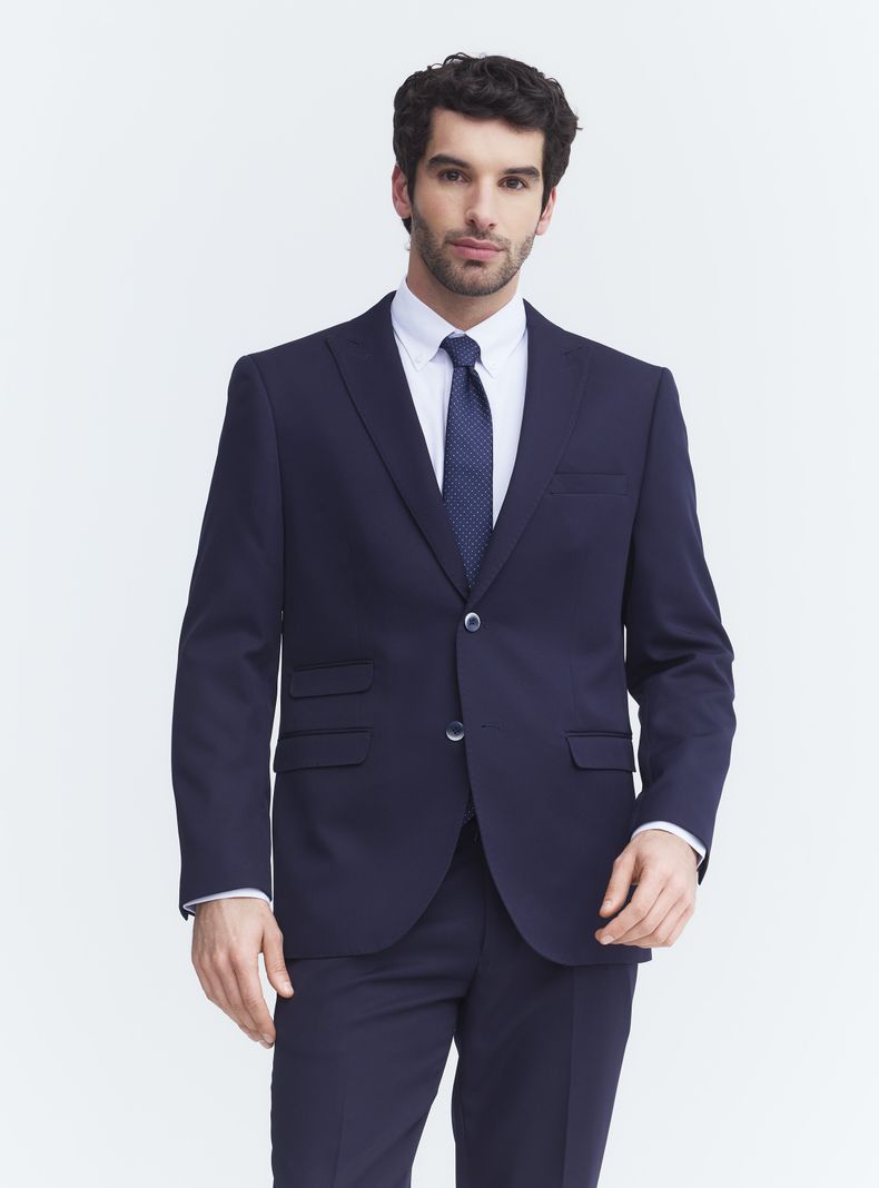 Traje Formal Recto Liso Slim Fit