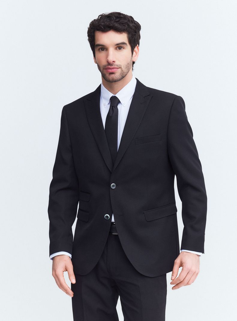 Traje de Vestir Recto Liso Slim Fit