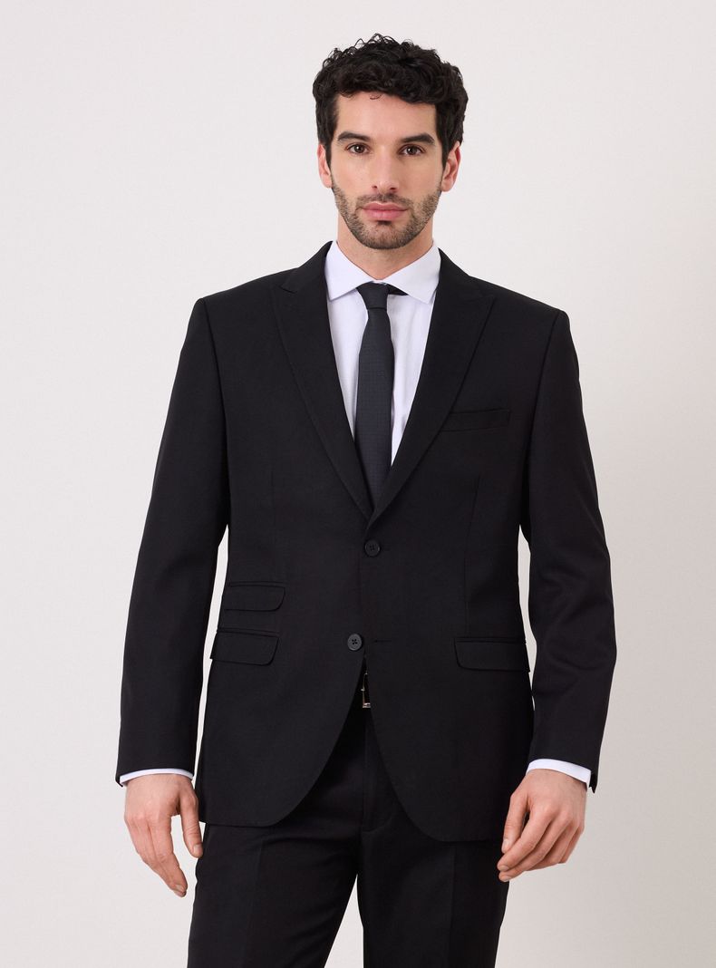 Traje Recto Liso Slim Fit Vuelta Cruzado