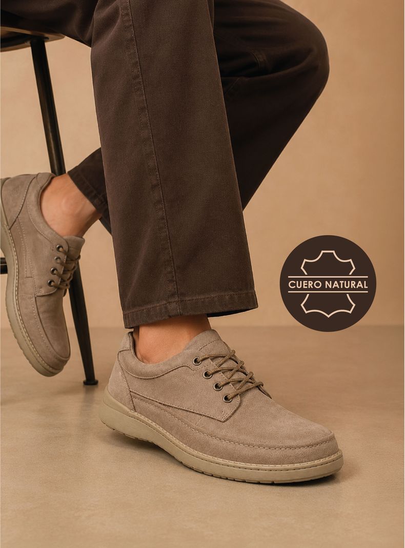 Zapato Casual Hombre Mekong Cuero Nobuck