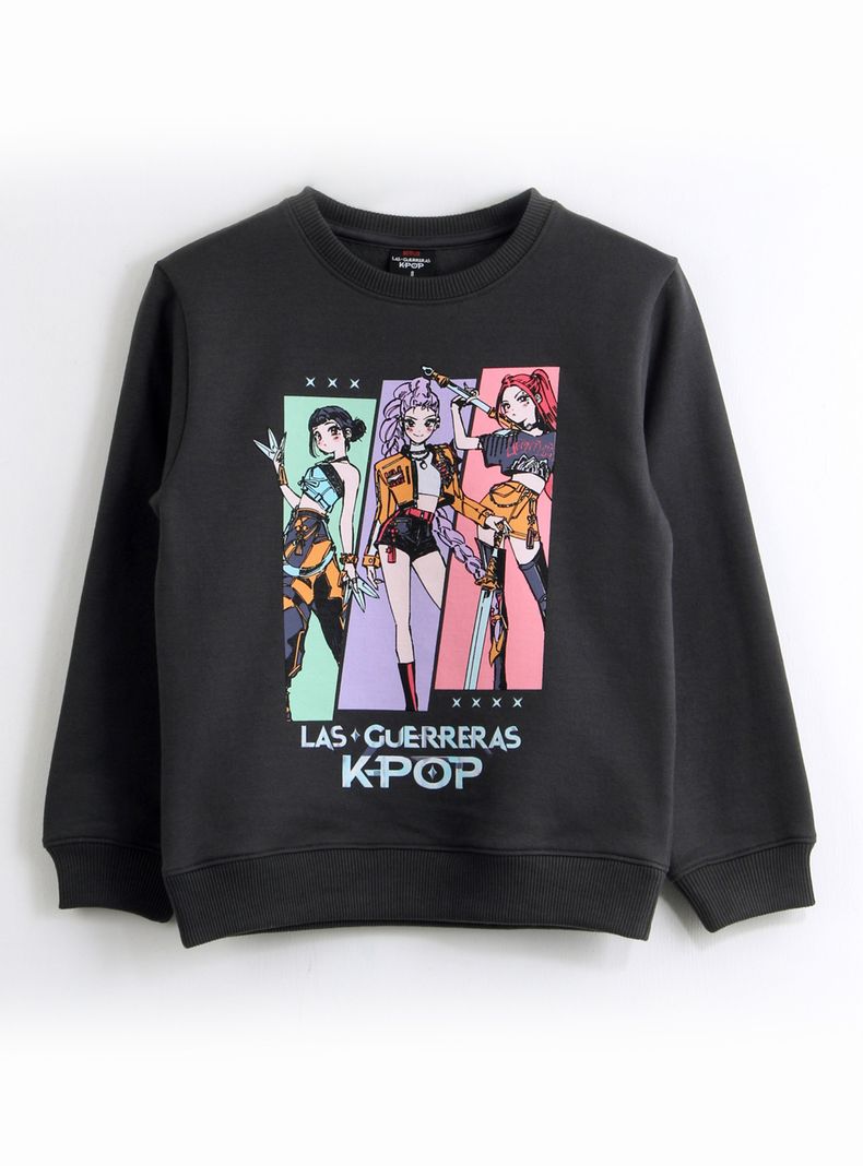 Polerón Cerrado Estampado Guerreras Kpop Niña