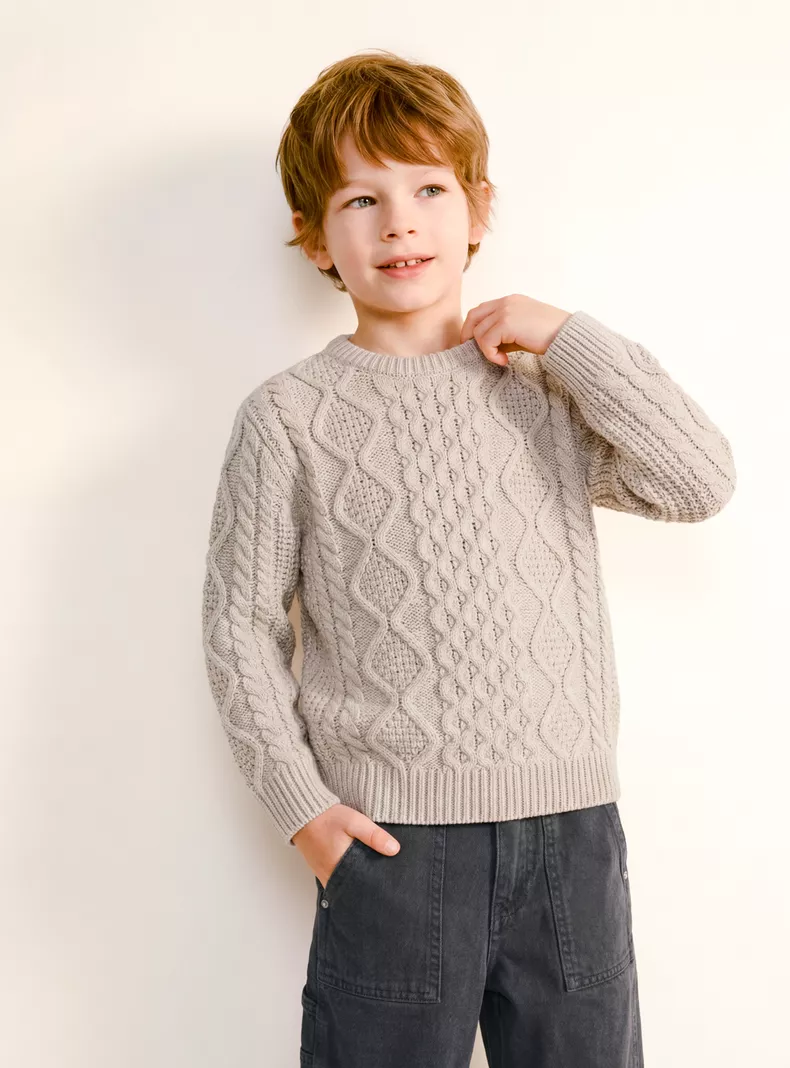 Sweater Diseño Tejido Trenzas Niño