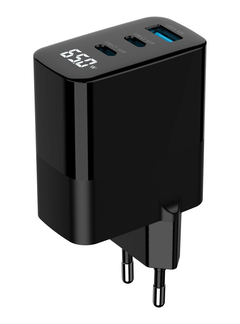 Cargador Carga Rápida 65W Negro