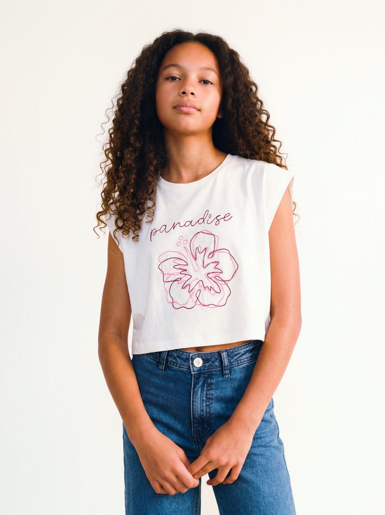 Polera Estampado Costuras