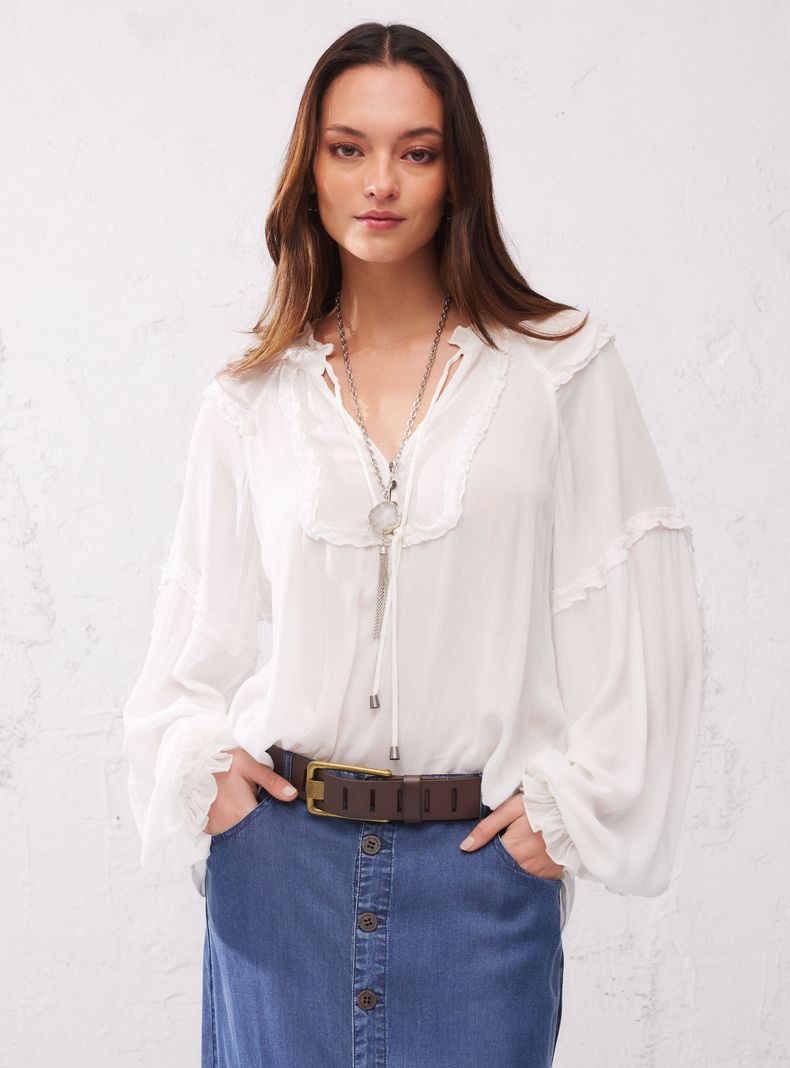 Blusa Tipo Boho y Vuelos
