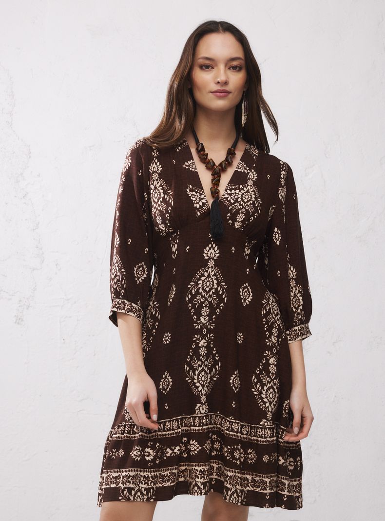 Vestido Corto Estampado