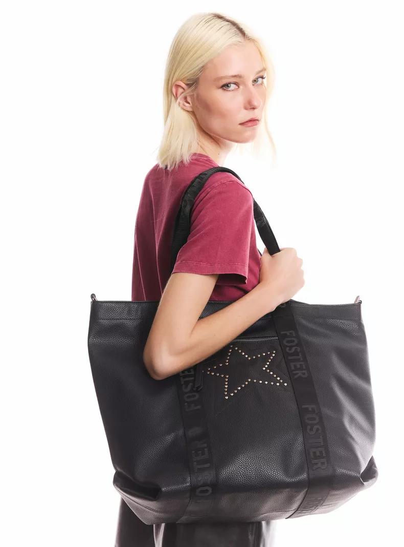 FOSTER CARTERA DE HOMBRO TOTE ESTRELLAS TACHAS