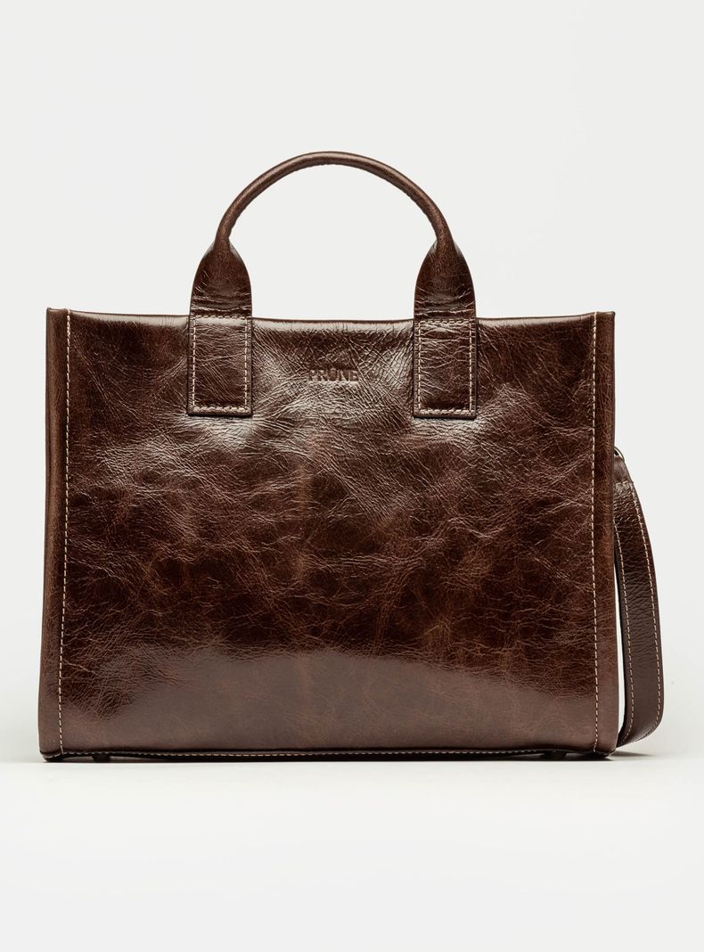 Cartera de Mano Capri Café Oscuro Chica