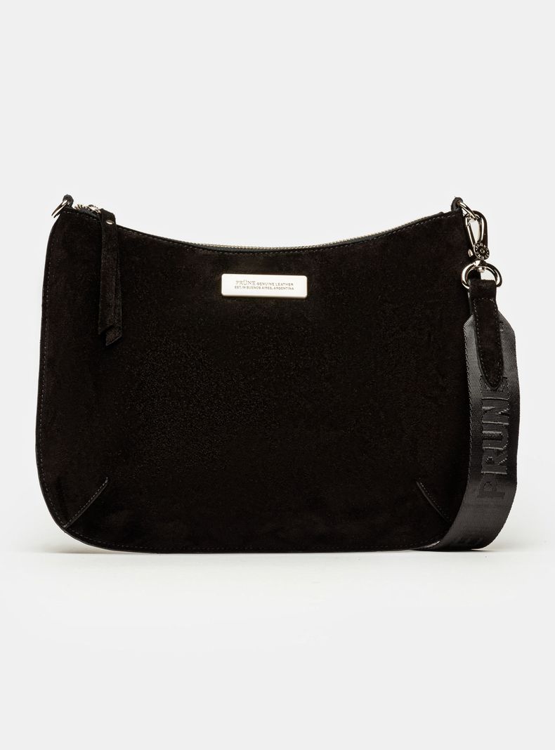Bandolera Mia Negro Strap Logo