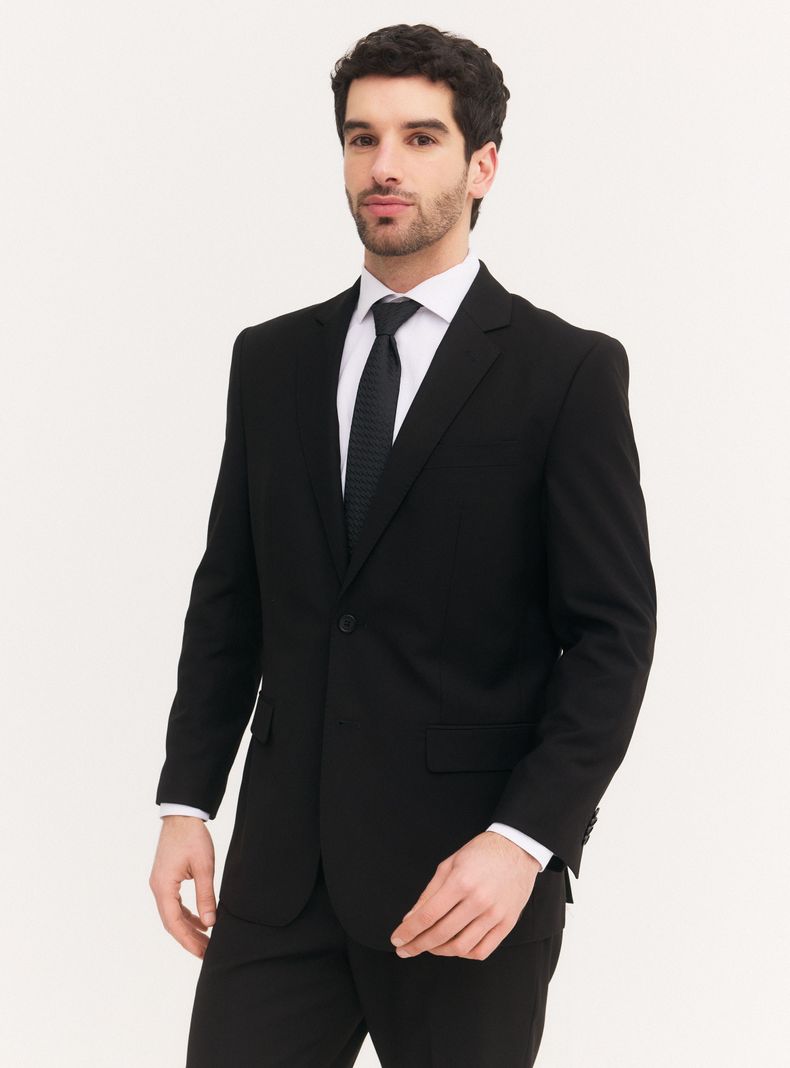 Traje Formal Recto Lana Poliéster Liso