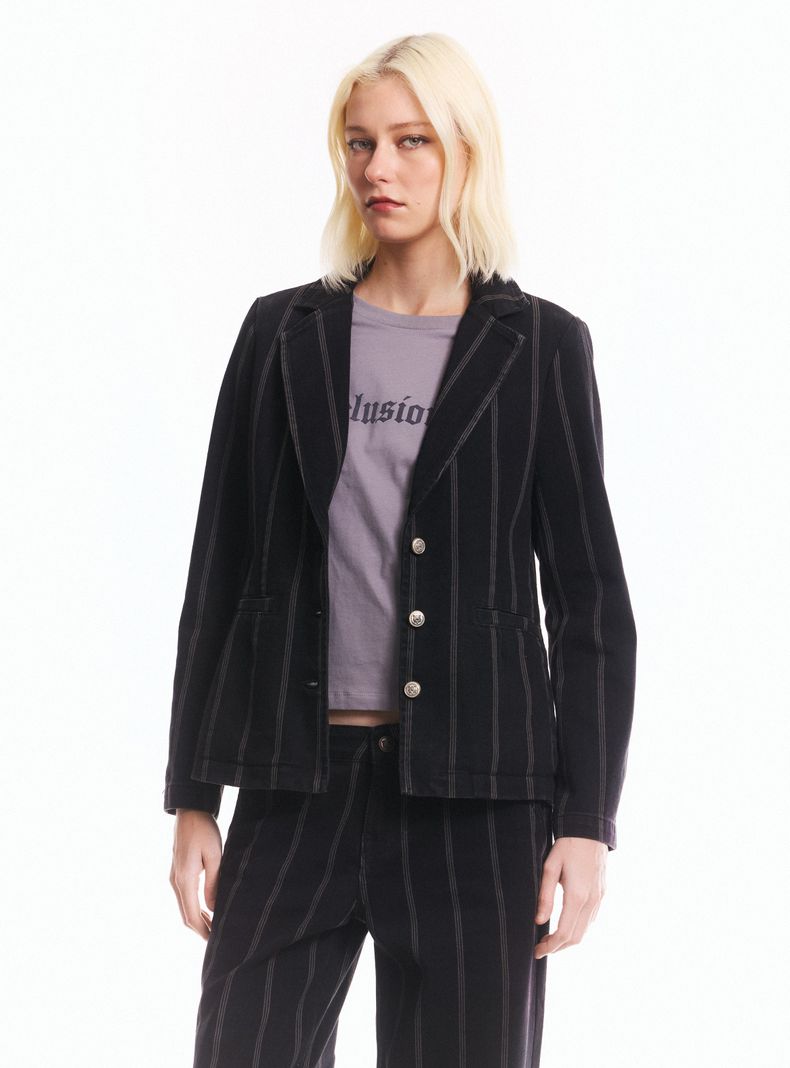 Chaqueta Print Láser Denim