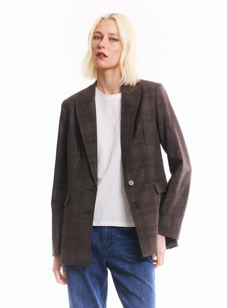Blazer Escocés con Lurex