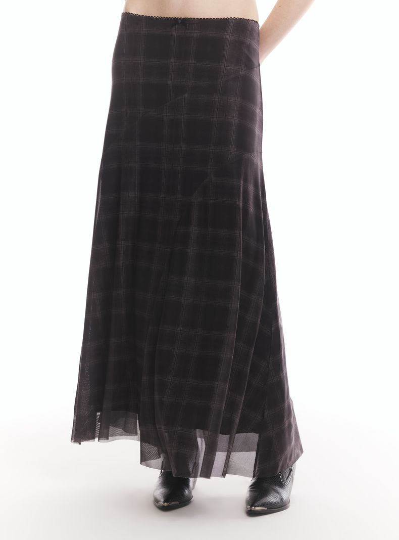 Falda Midi Print Escocés