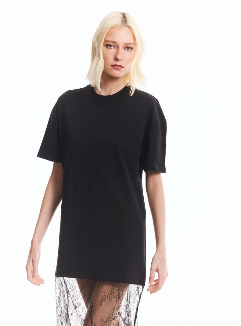 Vestido Polera con Falda Encaje