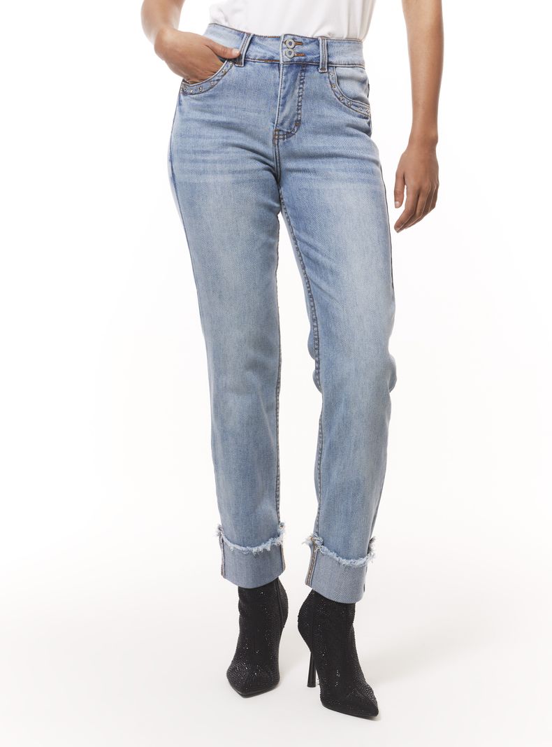 Jeans Slim Push Up con Bolsillo con Pedrería