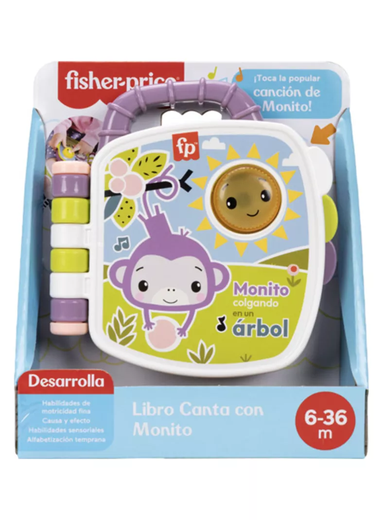 FISHER PRICE JUGUETE MUSICAL LIBRO CANCIONES MONITO