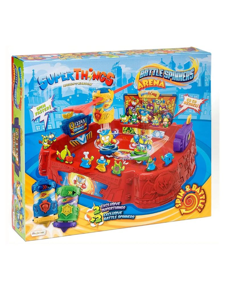 Set Figuras de Acción Superthings Battle Spinners Arena