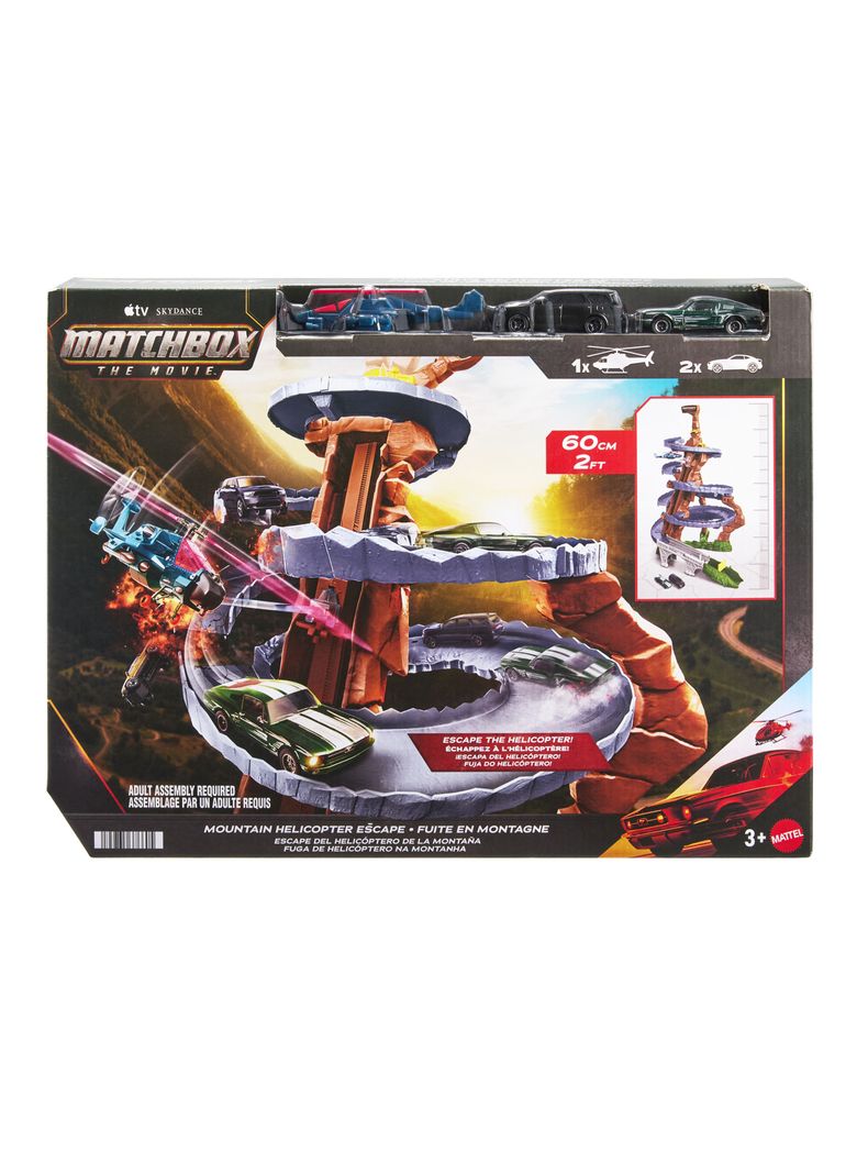 Autopista Escape Helicóptero de la Montaña Matchbox Movie