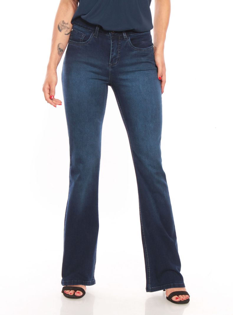 Jeans Básico Tiro Medio Bolsillo Tapeta Falsa J34