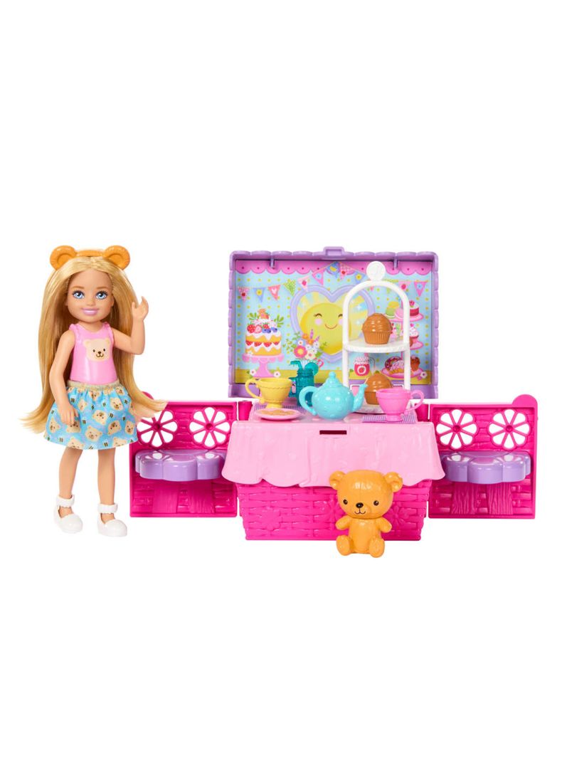 Set de Muñeca Chelsea Juego Fiesta Té y Accesorios