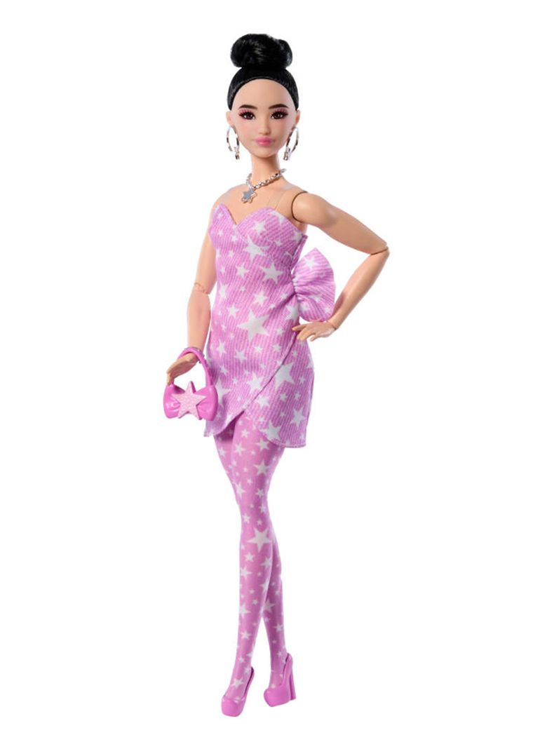Muñeca Fashionista Deluxe Style con Vestido Rosa