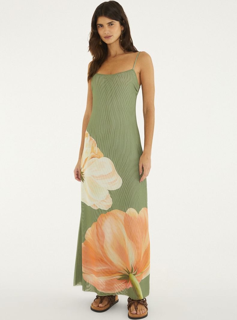 Vestido Maxi Tulipanes