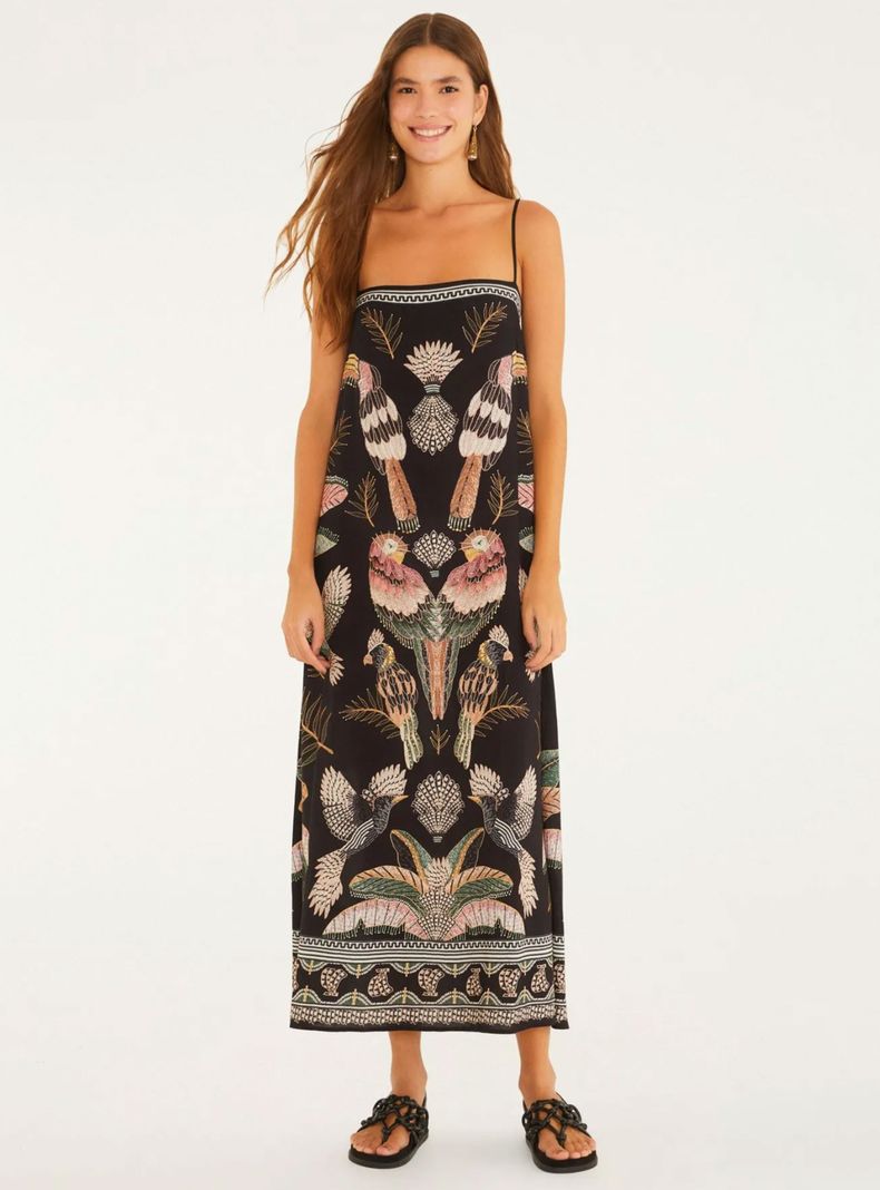 Vestido Midi Canto de Pájaros
