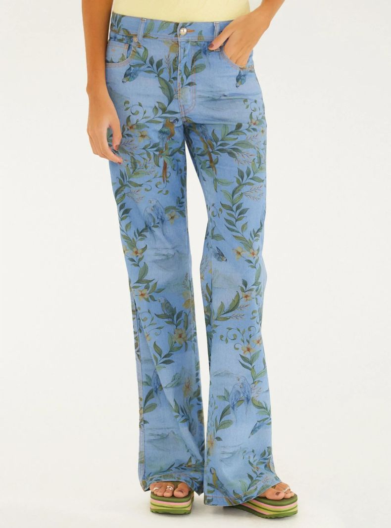 Pantalón Tiro Alto Estampado