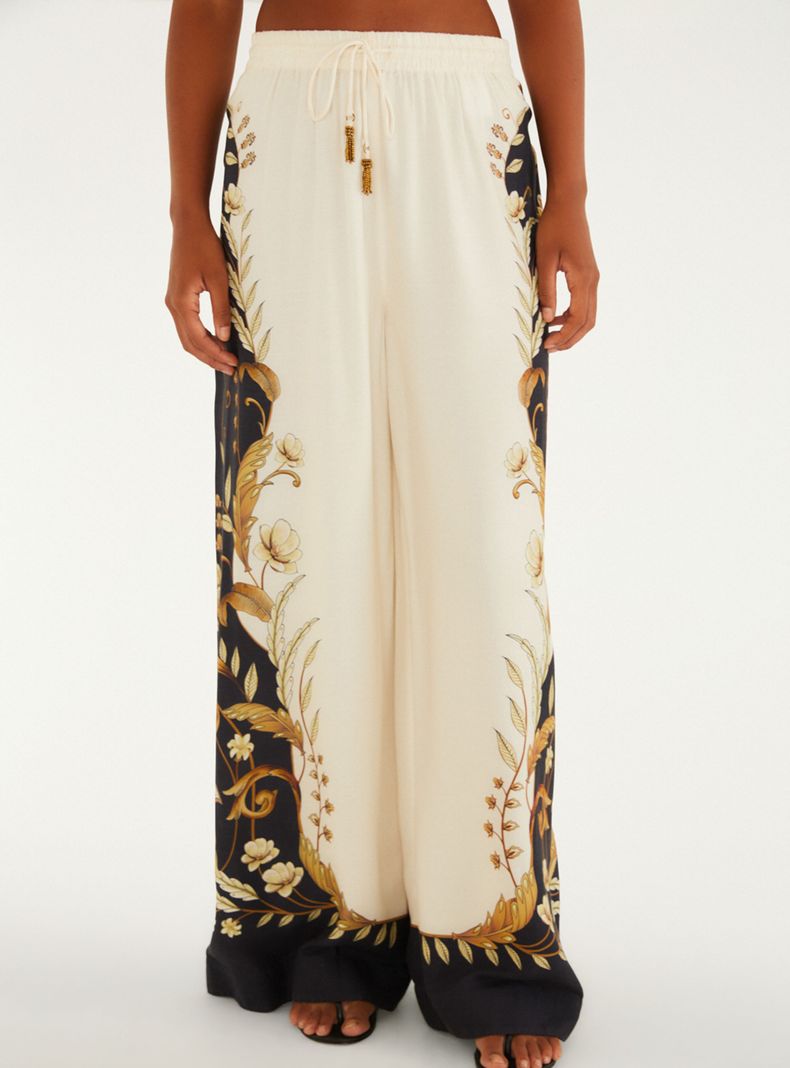Pantalón Palazzo Estampado Botánico