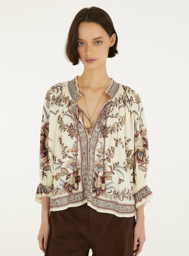 Blusa Fluida Estampado Floral