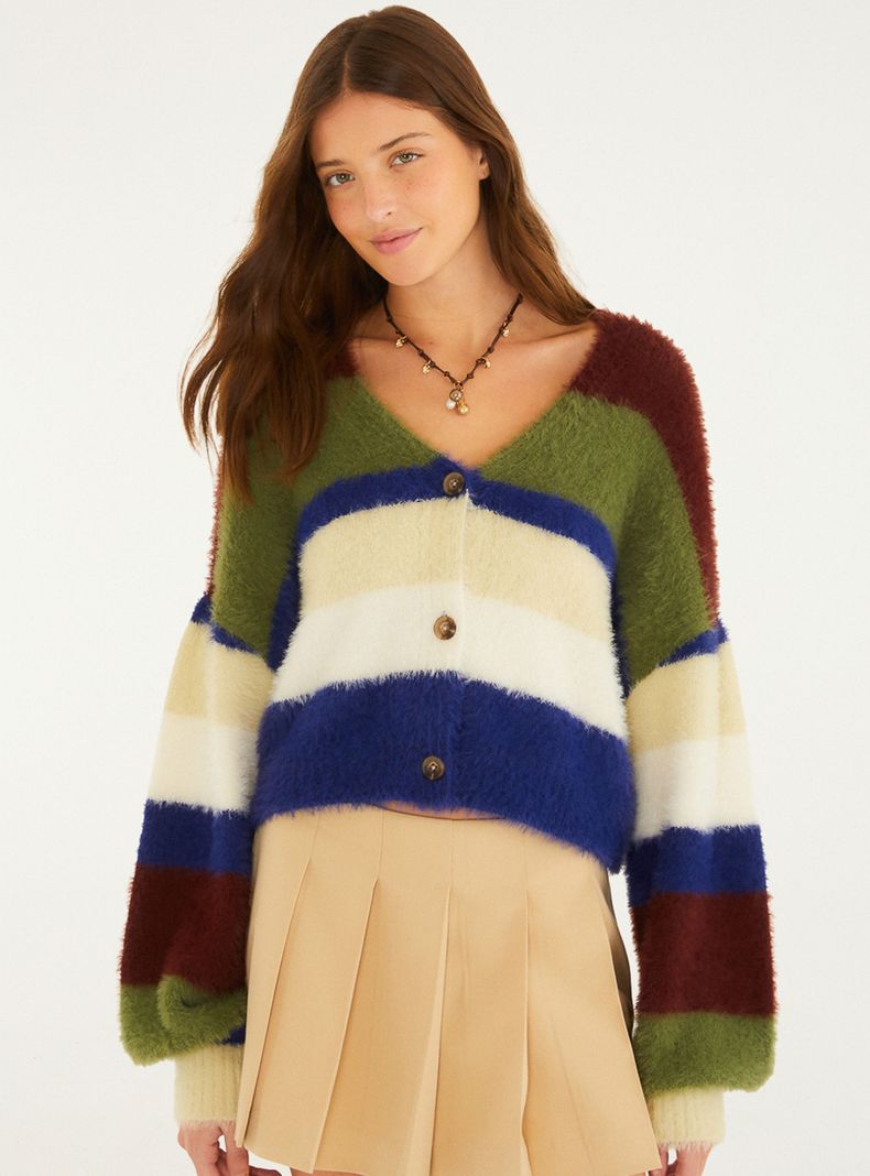 Chaleco Textura Block Multicolor