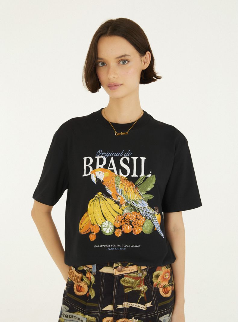 Polera Estampado Frutas Tropicales