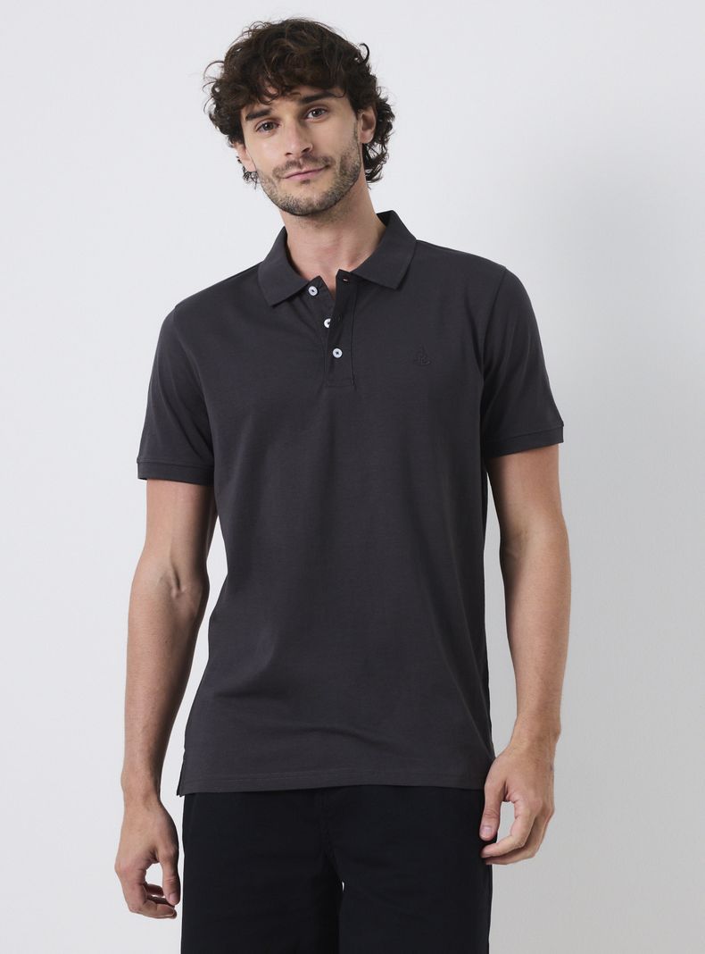 Polera Manga Corta Algodón Jersey Cuello Polo