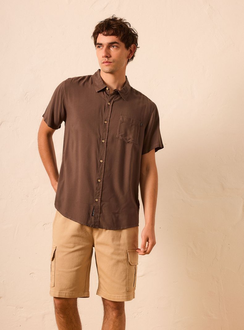 Camisa Lavado Acid Wash Relaxed Fit