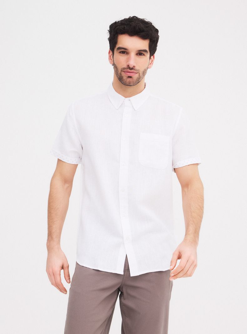 Camisa Manga Corta Texturada