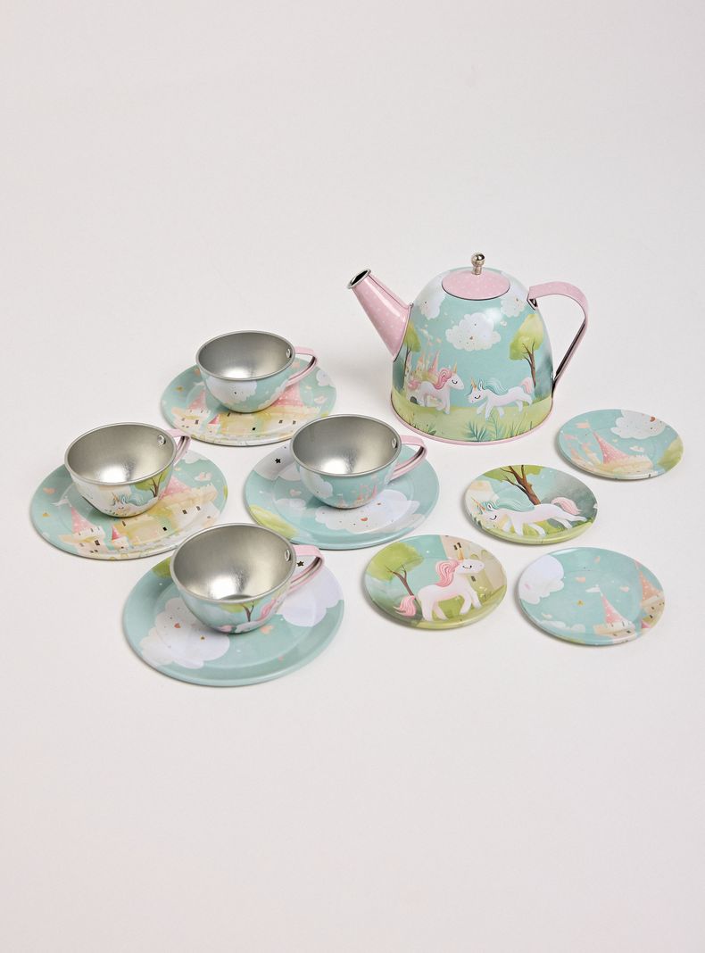 Accesorio Mini Hogar Set de Té Unicorio 15 Piezas